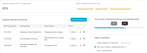 Развитие после оценки