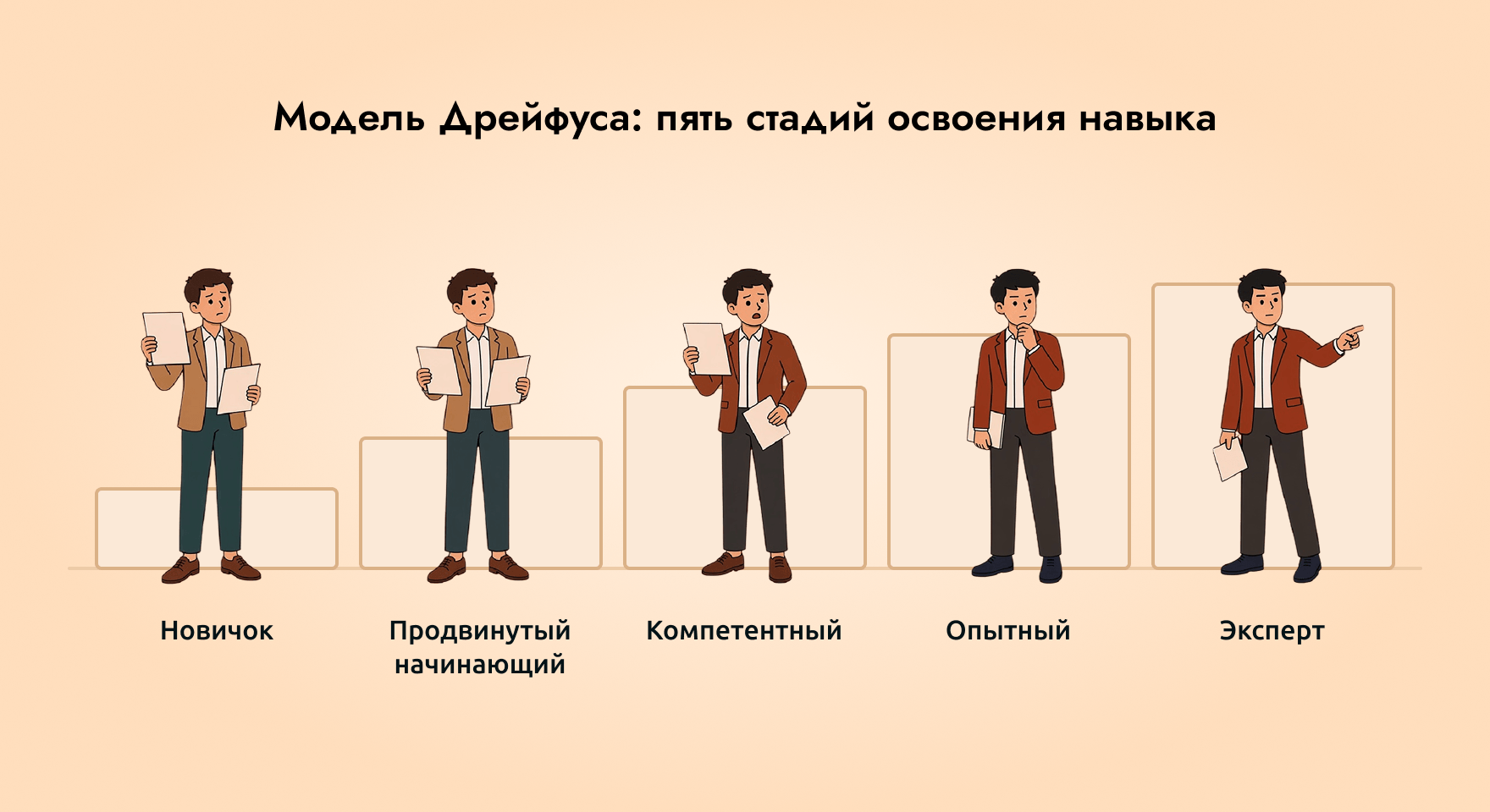 стадии освоения навыка по модели Дрейфуса