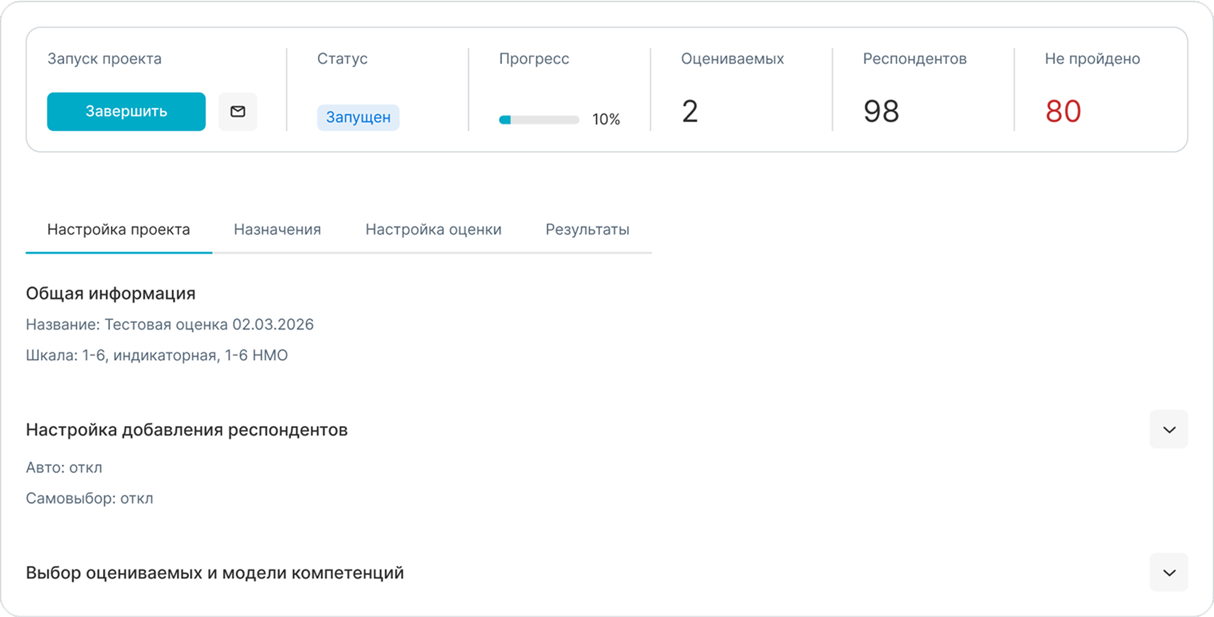 Проведите оценку потенциала